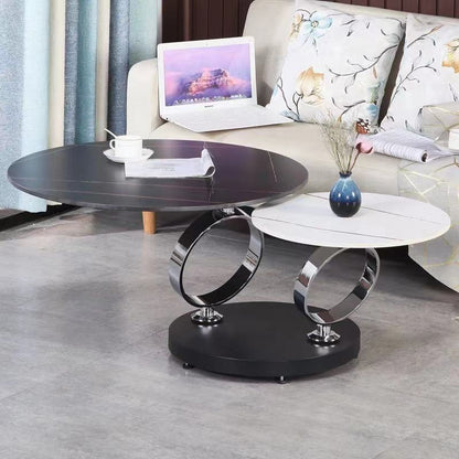 "Versatile Round Folding Table - Space-Saving Rotary Design!"