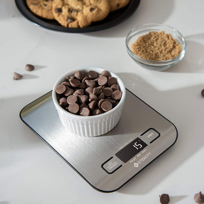 "Precision Digital Kitchen Scale - Perfect for Weight Loss, Baking, Cooking & Meal Prep - Sleek 304 Stainless Steel Design with LCD Display"