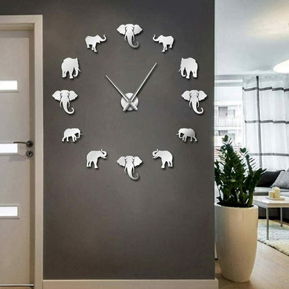 "Transform Your Space with Our Stunning 47-Inch DIY Elephant Wall Clock! 🐘✨ Modern Frameless Design & Mirror Effect - Perfect for Home Decor! #WallArt #HomeDecor"