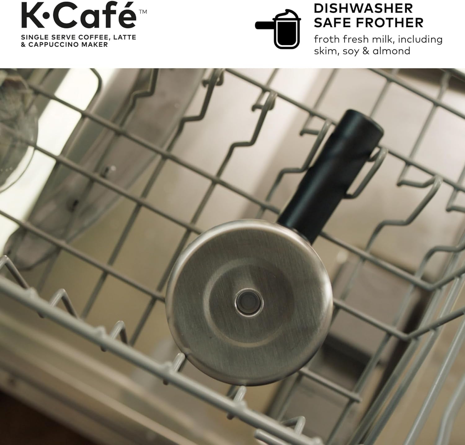 "Ultimate K-Cafe K-Duo Coffee Maker: Brew Coffee, Lattes & Cappuccinos with 32 K-Cup Pods - Dark Charcoal"