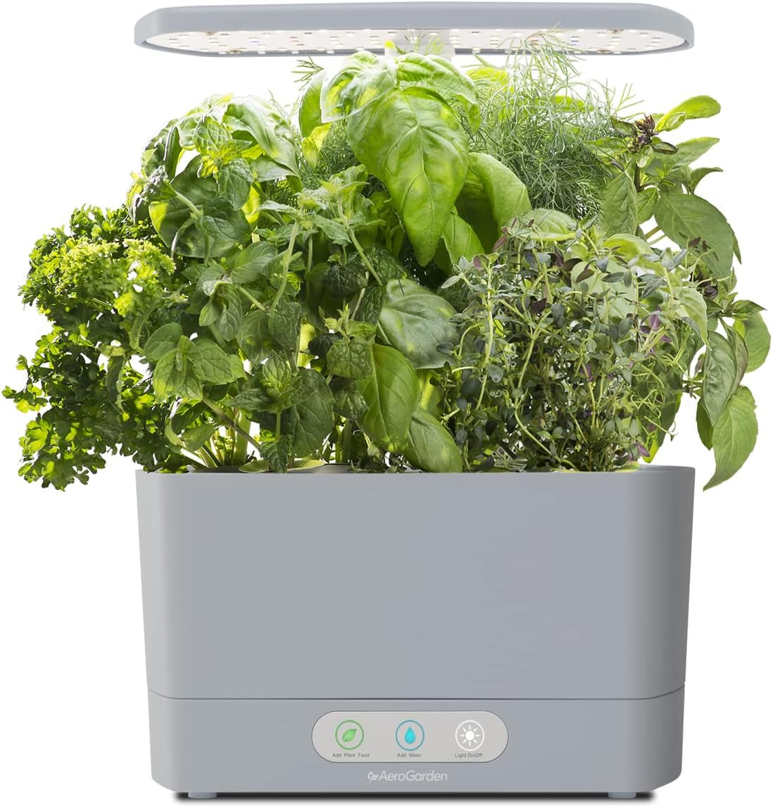 "Harvest Indoor Garden with LED Grow Light - Stylish Cool Gray for Year-Round Freshness!"