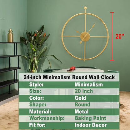 ✨ Elevate Your Space with Our Stunning Gold Wall Clock! 🕒 Perfect for Living Rooms, Bedrooms, and More! 🏡 Minimalist Design, Non-Ticking, Battery Operated! #HomeDecor #WallClock #Minimalism