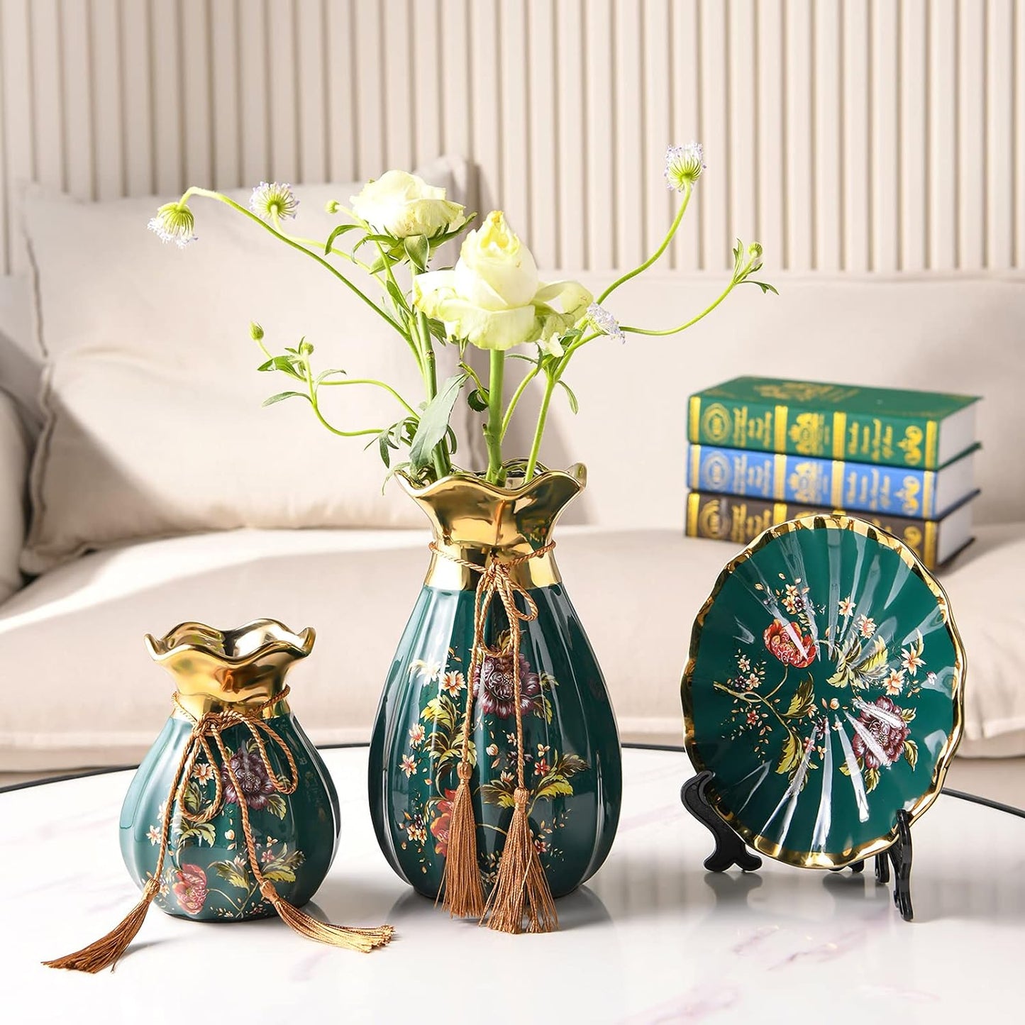 "Elevate Your Home Decor with This Stunning Set of 3 Chinese Ceramic Vases! 🌸✨ #HomeDecor #CeramicVases"