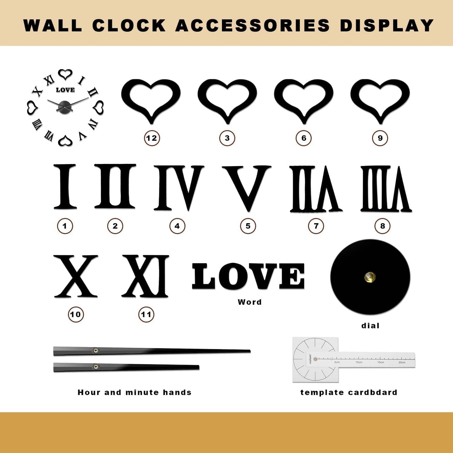 ✨ Transform Your Space with Our DIY Frameless Wall Clock Kit! 🕒💖 Create a Stunning 3D Design with Mirror Heart Stickers - Perfect Gift for Any Occasion! 🏡✨ #HomeDecor #DIYClock #GiftIdeas