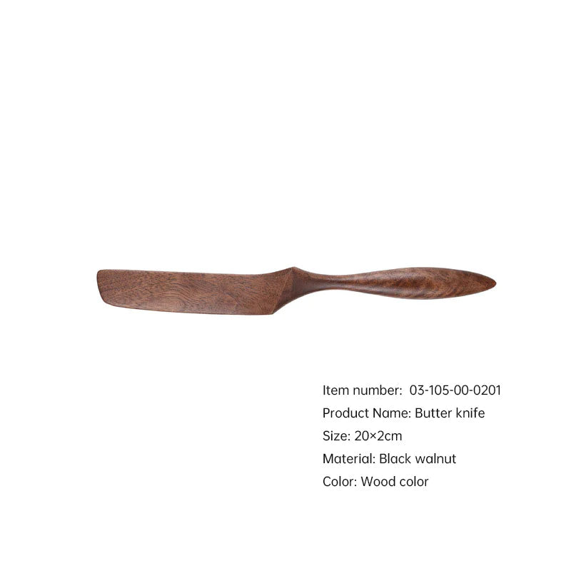 "Elegant Nordic Black Walnut Kitchen Utensils - Imported Quality for Your Culinary Creations!"