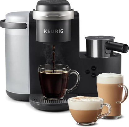 "Ultimate K-Cafe K-Duo Coffee Maker: Brew Coffee, Lattes & Cappuccinos with 32 K-Cup Pods - Dark Charcoal"