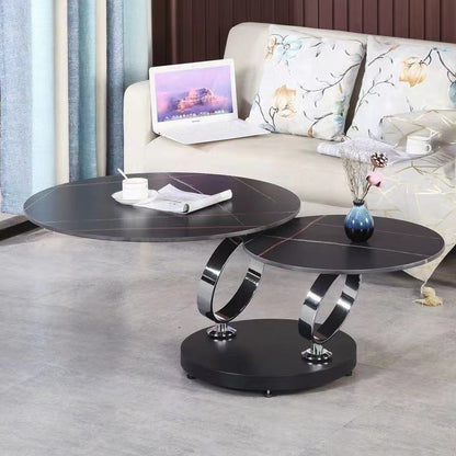 "Versatile Round Folding Table - Space-Saving Rotary Design!"