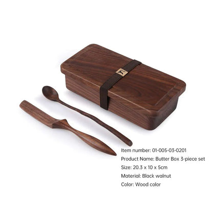 "Elegant Nordic Black Walnut Kitchen Utensils - Imported Quality for Your Culinary Creations!"