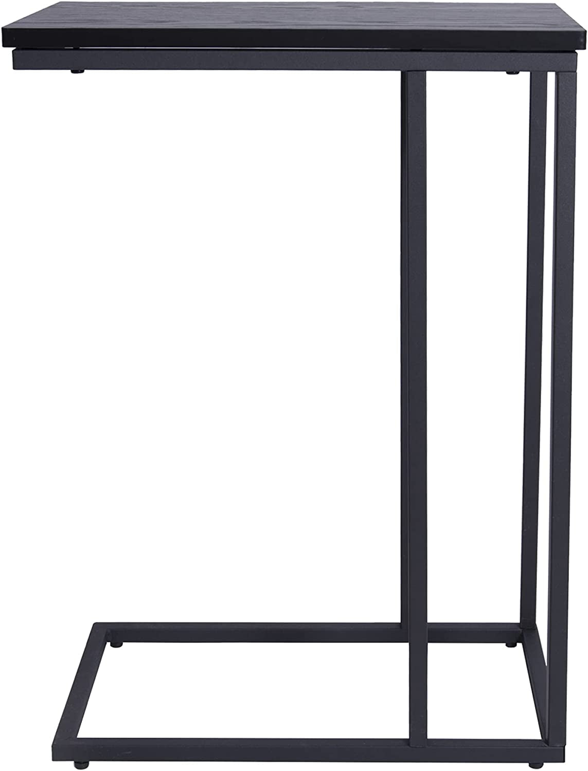 "Stylish Industrial Side Table - Vintage Black End Table with Sturdy Metal Frame for Living Room & Bedroom - Perfect for Small Spaces, Easy Assembly!"