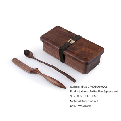 "Elegant Nordic Black Walnut Kitchen Utensils - Imported Quality for Your Culinary Creations!"