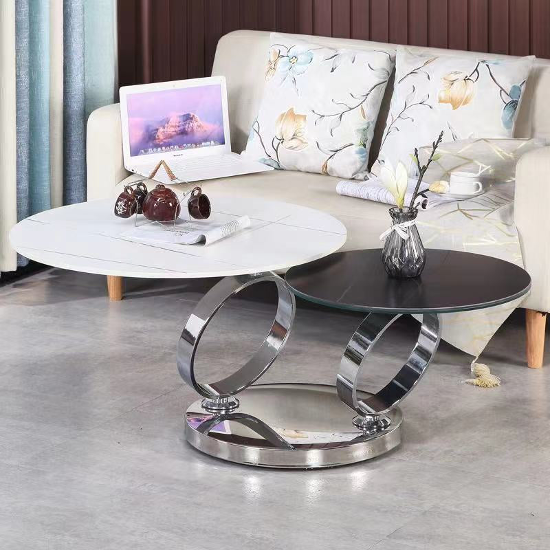 "Versatile Round Folding Table - Space-Saving Rotary Design!"